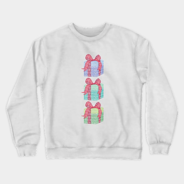 Patterned Presents Crewneck Sweatshirt by molshevska